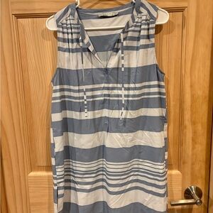 Prana Blue and White Striped Top